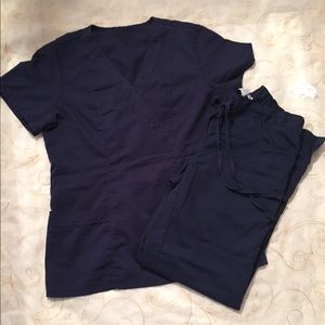 Grey’s Anatomy Navy Blue Scrub Set Size Medium